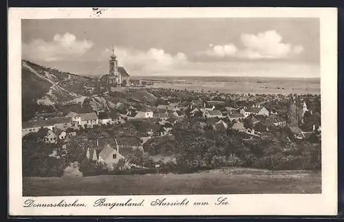 AK Donnerskirchen im Burgenland, Gesamtansicht zum See