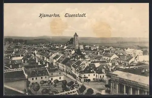 AK Eisenstadt, Ortspanorama aus der Vogelschau