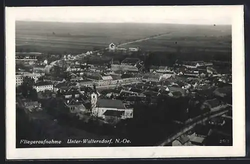 AK Unter-Waltersdorf, Ortspanorama, Fliegeraufnahme