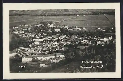 AK Ebreichsdorf /N.-Ö., Fliegeraufnahme der Ortschaft