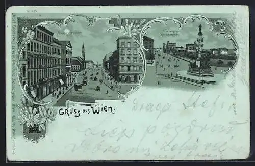 Mondschein-Lithographie Wien, Praterstrasse und Praterstern