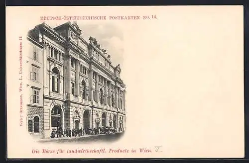 Lithographie Wien, Börse für landwirtschaftl. Producte in der Taborstrasse