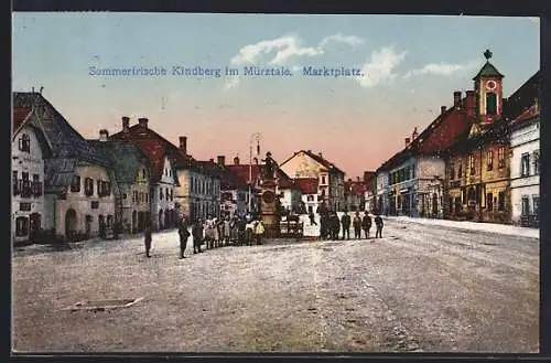 AK Kindberg im Mürztal, Marktplatz der Sommerfrische