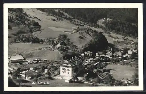 AK Dalaas a. A., Ortsansicht aus der Vogelschau