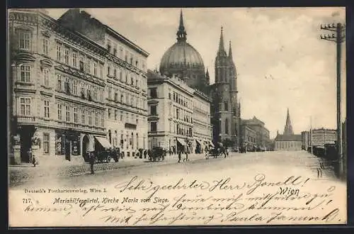 AK Wien, Mariahilfergürtel, Kirche Maria vom Siege