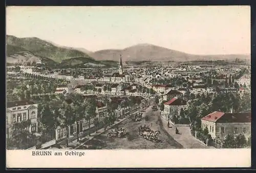 AK Brunn am Gebirge, Panoramablick gegen die Berge