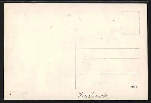 AK Innsbruck, Blick auf herrschaftliches Gebäude