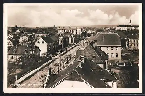 AK Fürstenfeld, Die Schillerstrasse aus der Vogelschau