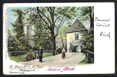 AK St. Ruprecht a. d. Raab, Am Schloss Stadl