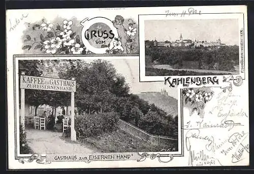 AK Kahlenberg, Gasthaus Zur eisernen Hand, Teilansicht