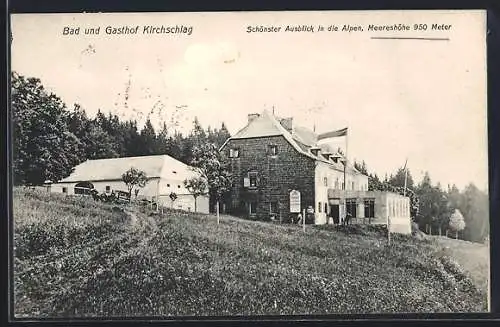 AK Kirchschlag b. Linz, Gleichnamiger Gasthof in den Alpen