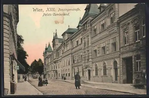 AK Wien, Palais Cumberland in der Penzingerstrasse