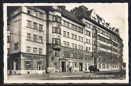 AK Wien, Metzleinsthaler Hof Margaretengürtel und Haydn-Apotheke