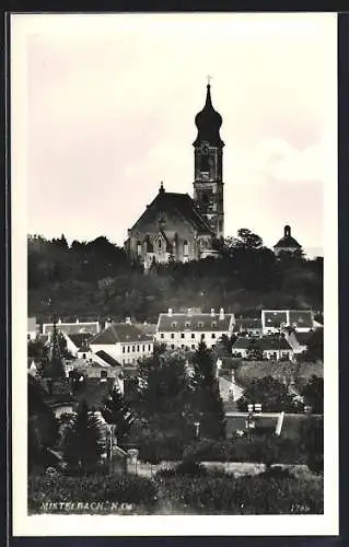 AK Mistelbach /N. Oe., Teilansicht mit Kirche