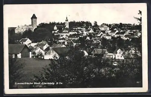 AK Allentsteig /N.-D., Ortsansicht mit Schloss und Kirche