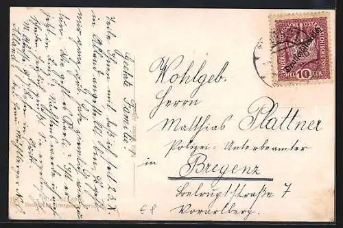 AK Alland im Gebirge, Teilansicht mit Strassenpartie