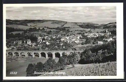 AK Aspang, Teilansicht mit Viadukt