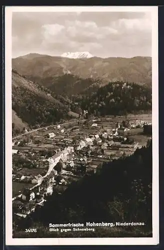 AK Hohenberg, Totalansicht mit Blick gegen den Schneeberg