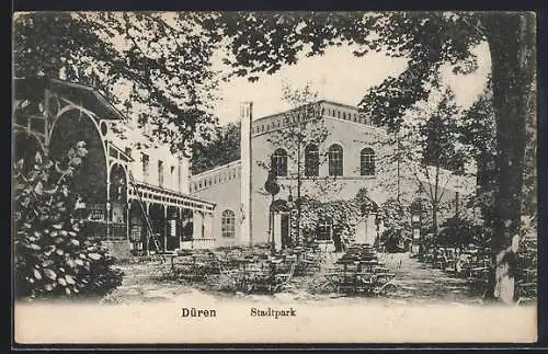 AK Düren, Gasthaus zum Stadtpark