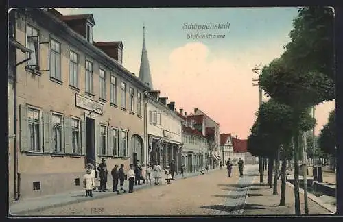 AK Schöppenstedt, Stobenstrasse mit Hotel zum Schwan