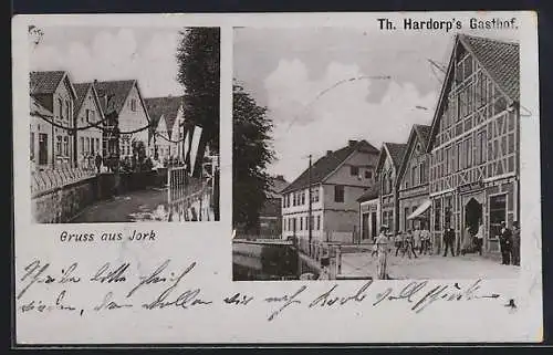 AK Jork, Th. Hardorp`s Gasthof und Kanalpartie