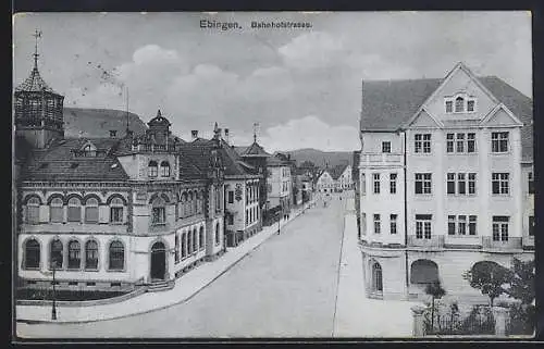 AK Ebingen, Blick in die Bahnhofstrasse