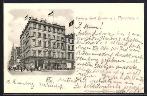 AK Hamburg, Hotel Grossherzog v. Mecklenburg