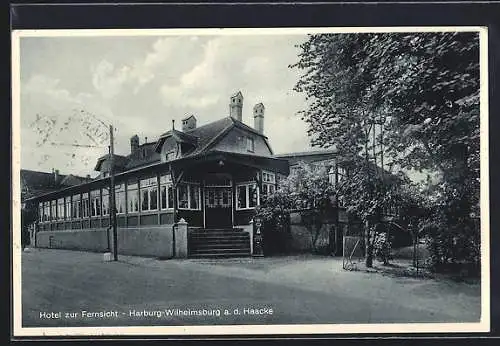 AK Hamburg-Wilhelmsburg, Hotel zur Fernsicht, Bes. Georg Bösling