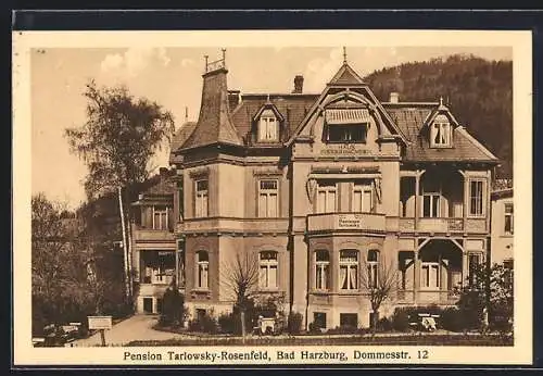 AK Bad Harzburg, Hotel Tarlowsky-Rosenfeld in der Dommestrasse 12