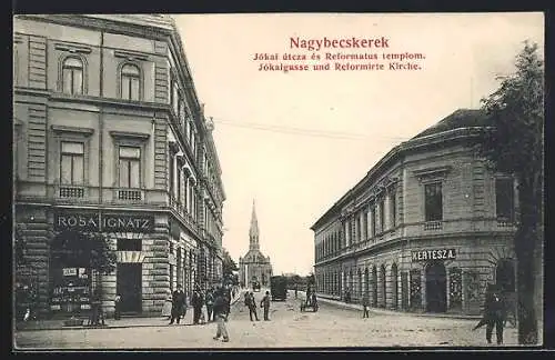 AK Nagybecskerek, Jokaigasse und reformierte Kirche