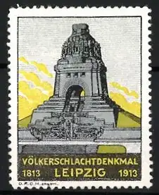 Reklamemarke Leipzig, Völkerschlachtdenkmal 1813-1913, Monument