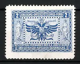 Reklamemarke Österreich, Jubiläums-Unterstützungs-Fond Verband der Justizdiener & Aufseher, Doppeladler-Symbol