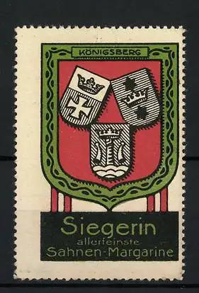 Reklamemarke Königsberg, Siegerin allerfeinste Sahnen-Margarine, Wappen