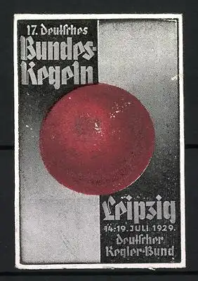 Reklamemarke Leipzig, 17. Deutsches Bundes-Kegeln 1929, Kegelball