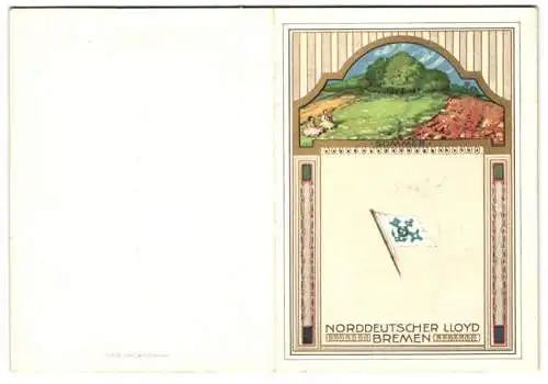 Menükarte Norwegenfahrt 1925, Dampfer Lützow erste Fahrt 1925, Menü Gabelfrühstück, See-Erholungsreise