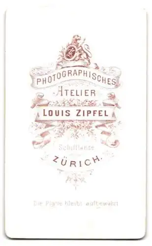 Fotografie Louis Zipfel, Zürich, Schifflände, Porträt einer jungen Frau