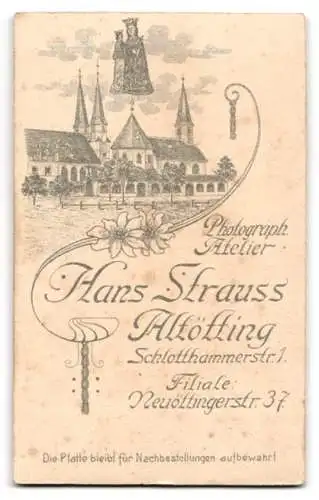 Fotografie Hans Strauss, Altötting, Schlotthammerstr. 1, Frau mit Blumenstrauss