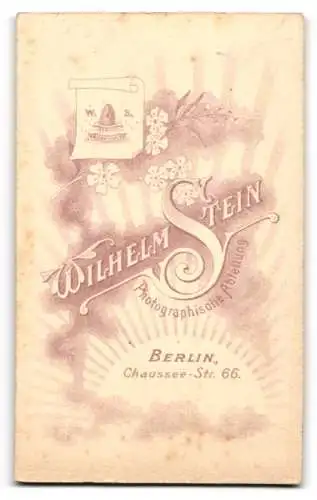 Fotografie Wilhelm Stein, Berlin, Chausseestrasse 66, Porträt einer Dame in elegantem Kleid
