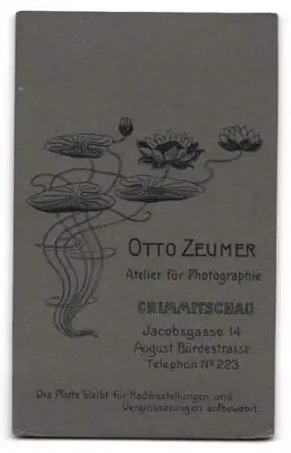 Fotografie Otto Zeumer, Crimmitschau, Jacobsstrasse 14, Junge Frau mit elegantem Kleid und Perlenkette