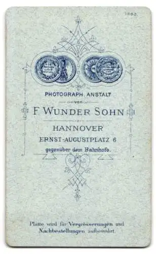 Fotografie F. Wunder Sohn, Hannover, Ernst-Augustplatz 6, Porträt eines Mannes mit Bart