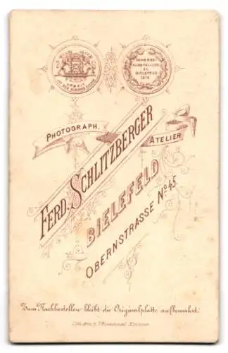 Fotografie F. Schlitzberger, Bielefeld, Obernstrasse 45, Porträt eines Herrn mit Bart