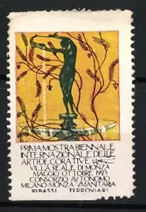 Reklamemarke Monza 1923, Prima Mostra Biennale Arti Decorative, Tänzerin