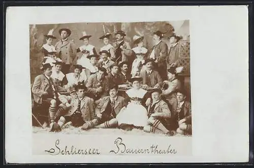 AK Schliersee, Schauspieler des Bauerntheaters, Gruppenbild