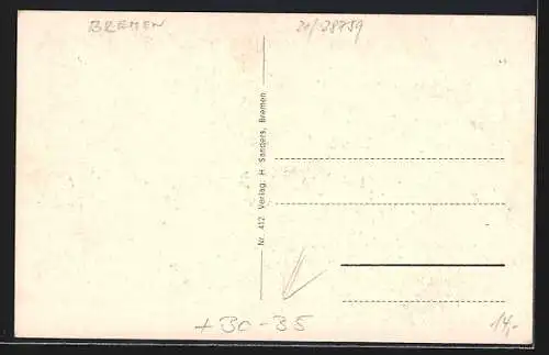 AK Bremen-Grohn, I. Flakregiment 26, Haupteingang mit 