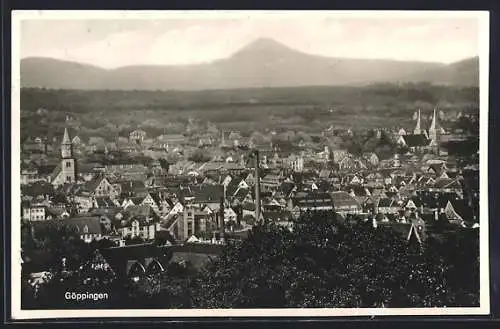 AK Göppingen, Teilansicht mit Kirche