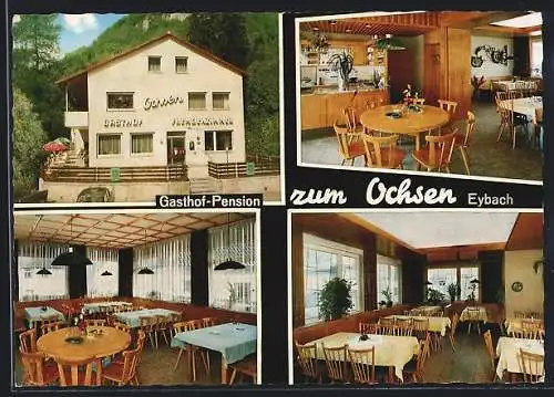 AK Eybach, Gasthof-Pension zum Ochsen, Innenansichten