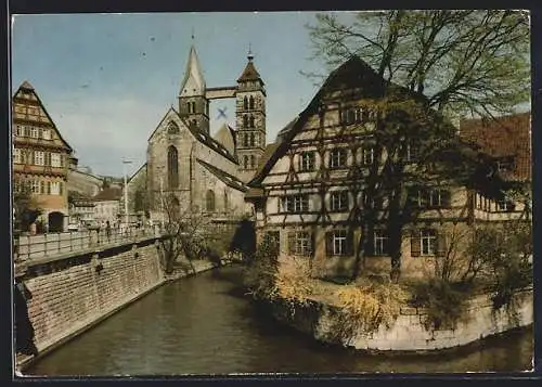 AK Esslingen /Neckar, Blick zur Stadtkirche