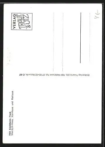AK Kirchheim /Teck, Max-Eyth-Haus, Kornhaus und Rathaus