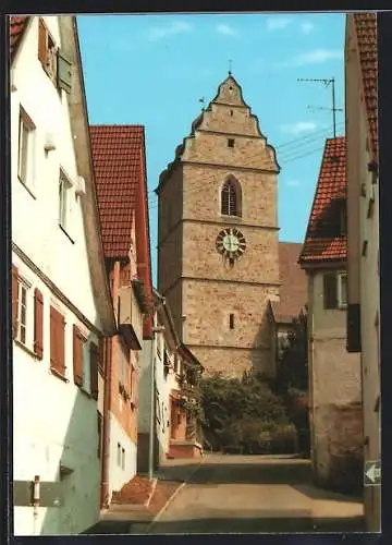 AK Wendlingen, Strassenpartie mit Rathaus