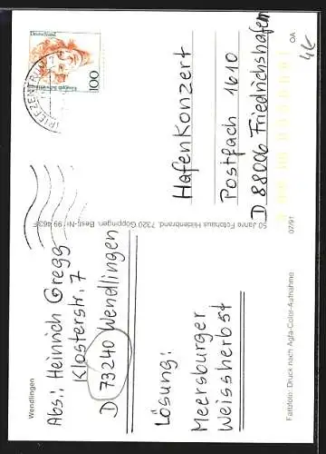 AK Wendlingen, Strassenpartie mit Rathaus